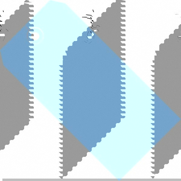 Blank Tag: 4-1/4'' High, Dark Blue, Synthetic Paper